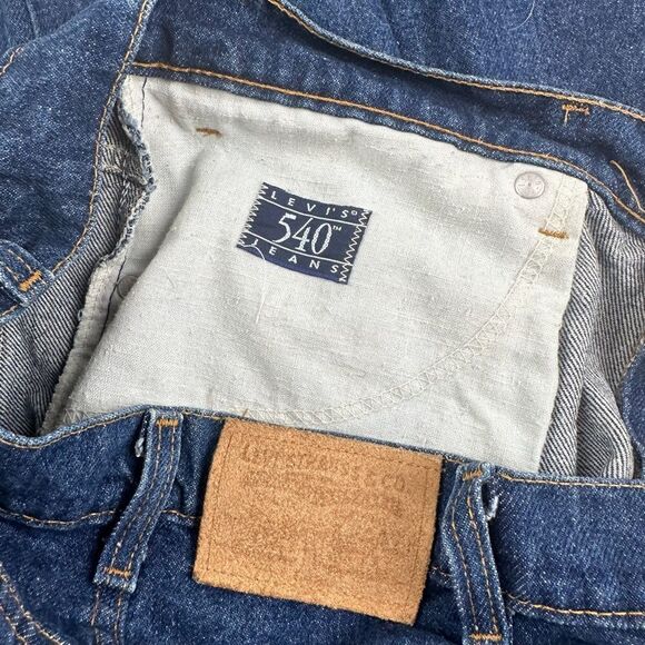 Vintage Levi’s 540 Mens 36x30 Blue Jeans 1980s Made In USA Leather Tab - Picture 7 of 8